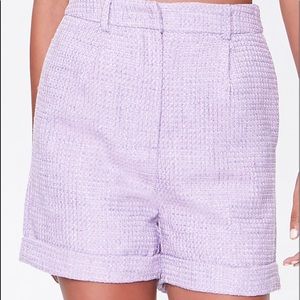 High-Rise Tweed Shorts